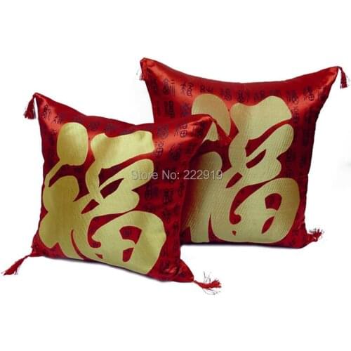 Chinese traditional style red decorative pillow covers throw pillow covers novelty pillow covers for China traditional wedding