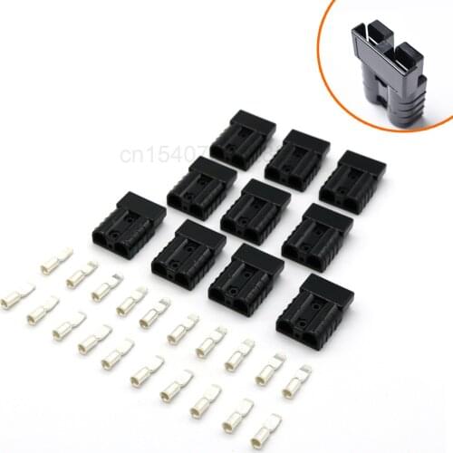 Best Selling Black Forklift 50A 600V Connector Plug Bipolar Power Connector (10 Pieces)