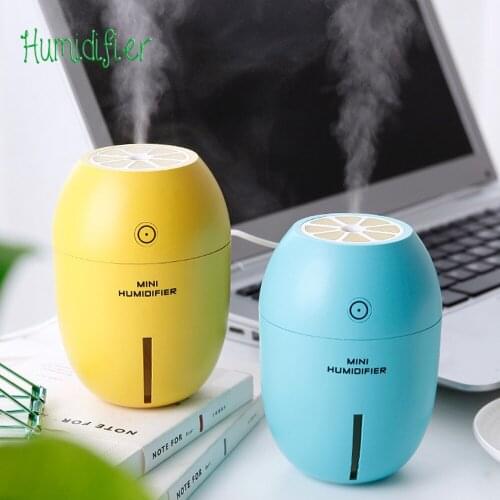 Lemon Mini USB 5V Ultrasonic Humidifier Mist Maker For Home Car