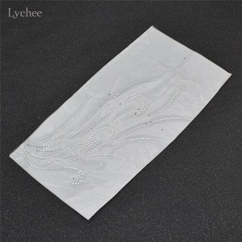 Lychee Life DIY Rhinestones Crystal Transfer Apparel Sewing Accessories For Wedding Dress Clothes Decorative Sewing Crafts