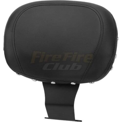 Motorcycle Black Rear Driver Backrest Rider Sissy Pad Leather For Honda Shadow VT400 VT 750 1997-2003 Motorbike Accessories