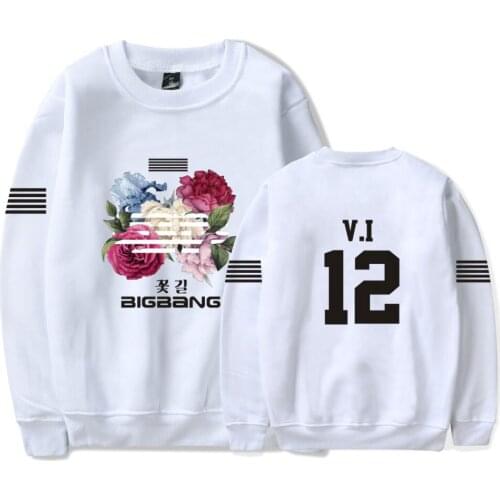 Flower Road Sweatshirts Bigbang Sweatshirts Men Women Personality Pullover Fashion Harajuku Hoodie Idol V.I Capless Sweatshirts