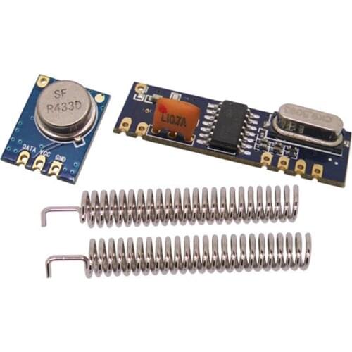 STX882+SRX882+433MHz spring antenna ASK wireless transceiver combination