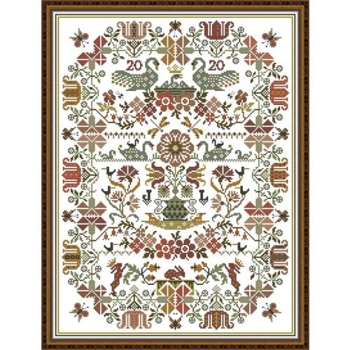 Joy Sunday Cross Stitch Totem Small Animal Series Painting 11&14CT DMS Cross Stitch Pattern DIY Needle and Thread Embroidery