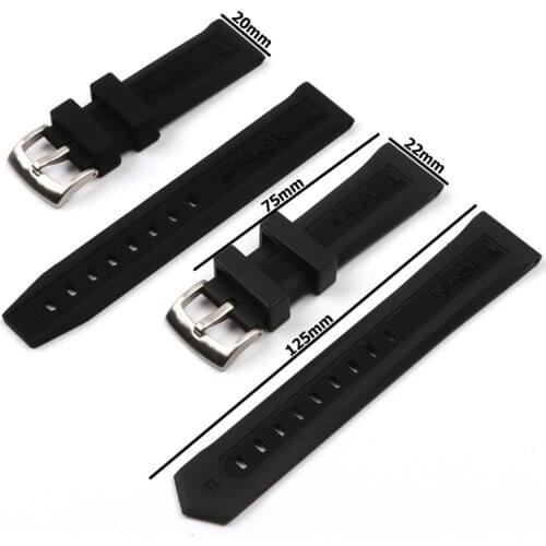 20mm 22mm Silicone Rubber WatchBand For TAG Heuer Aquaracer Carrera Monaco F1 Watch Strap MenS Sports Wristband Pin Buckle
