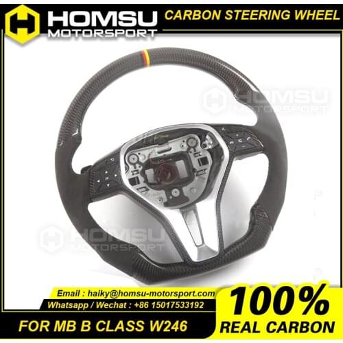 Real Carbon Fiber Steering Wheel Compatible with mercedes benz B Class W246 2015