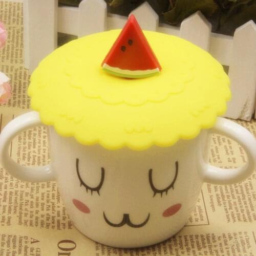 1pcs Silicone Cup Lids Heat Resistant Reusable Sealed Cover Kitchen Accessories Tea Cup Suction Seal Cap Leakproof Cup Lid