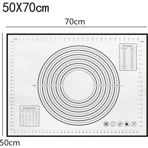 70cm Silicone Baking Mat Kneading Dough Mat Nonstick Rolling Dough Mat With Measurement Silicone Pastry Mat Oven Liner Bakeware