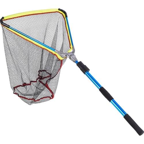 Foldable Fishing net carbon Pole 2m ultralight Retractable Telescoping Landing hand Net Pole Fishing net Gear