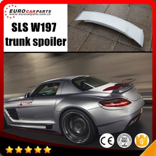 SLS trunk spoiler fit for MZ SLS-class W197 to Prior style W197 trunk spoiler FRP material SLS spoiler