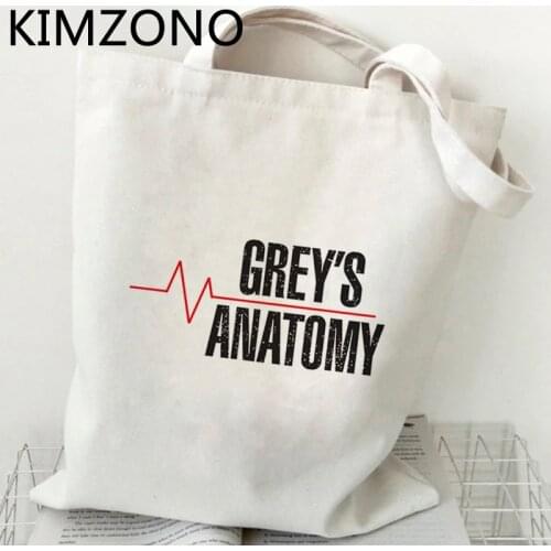 Greys Anatomy shopping bag recycle bag reusable bolsa cotton bolso jute bag bag sac cabas net sac toile