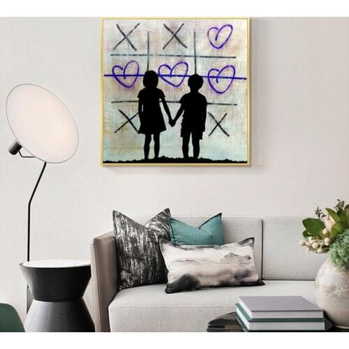 Street Graffiti Art Canvas Painting Banksy Graffiti LOVE Posters and Prints Wall Art Picture for Living Room Home Cuadros Decor