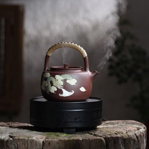 Resistant teapot Yixing Zisha teapot large teapot electric pottery stove open fire Kung Fu teapot multi purpose