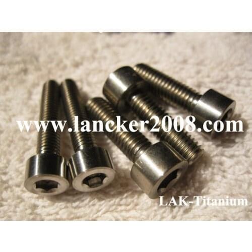 M6x8 10 12 15 20 25 30 35 40 45 50 55 60 hexagon socket cap head titanium alloy screw DIN912 Gr5