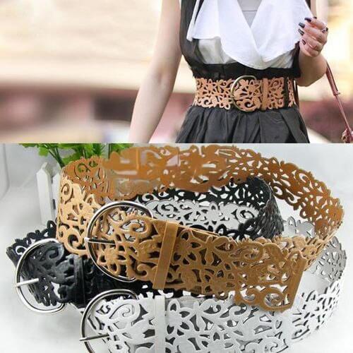 Splendid Womens Lady Tie Belt Wide Hollow Waistband Waist Belt Fashion Accessories Retail/Wholesale 4XPY