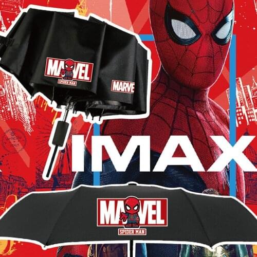 Disney Marvel Spider-Man rain and sun dual-use umbrella male venom fully automatic folding sunscreen vinyl beach umbrella