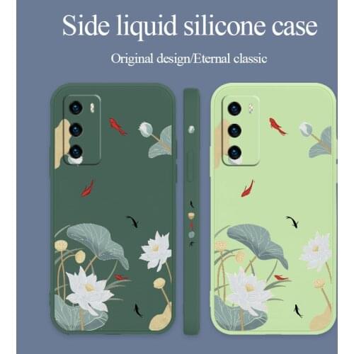 Star Square Silicone Case For Huawei P40 P30 P20 Pro Lite Mate 40 30 20 Pro Lite P Smart 2021 Y7A Soft Phone Cover Case
