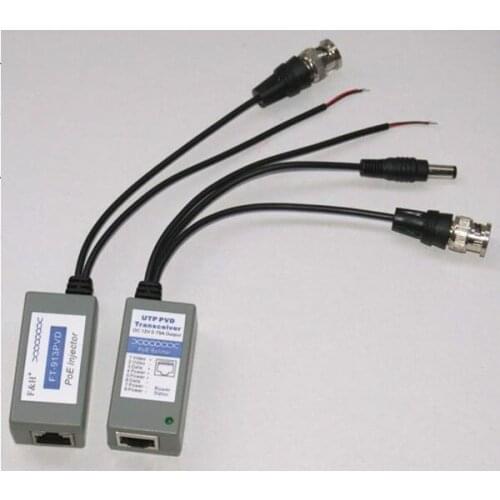 1 Pair CCTV Camera BNC Video Balun UTP PVD Transceiver a27