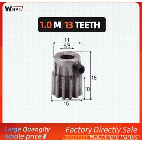 1pcs 1modulus 13T gear pinion micro gears for mini motor and precision model inner bore 6/8mm