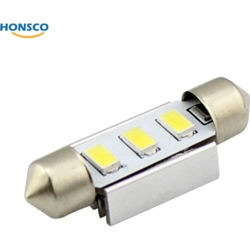 10PCS Festoon Canbus LED Car Lights Bulb 3-SMD 36mm White Lamp 5730 Lamps Dome Light DC12V Reading Ceiling Bulbs Signal Lampada