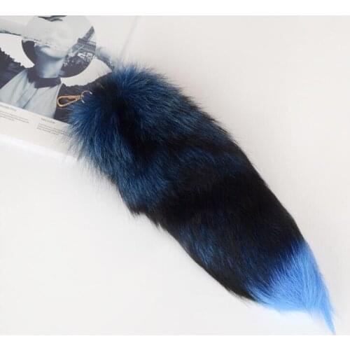 10pcs/lot Womens Charm keychain Long Fox Fur Tail Handbag car Trinket Pendant Accessories Furry Charm for Bags girls Key Chains