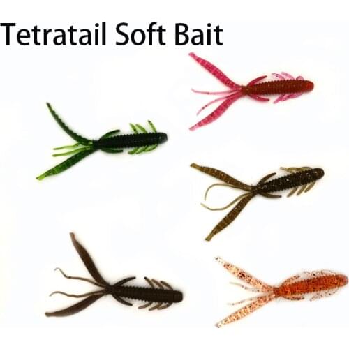 100pcs Soft Bait 5 Colors Fishing Lures Silicone For Bait Shrimp Bass Bait Peche Gear Pesca Shallow Waters