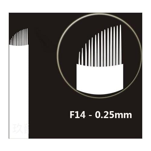 14 Flex Laminas Tebori 500pieces 14 pin Microblading Needles Permanent Makeup Eyebrow Tatoo Blade For Manual Tattoo Pen Machine