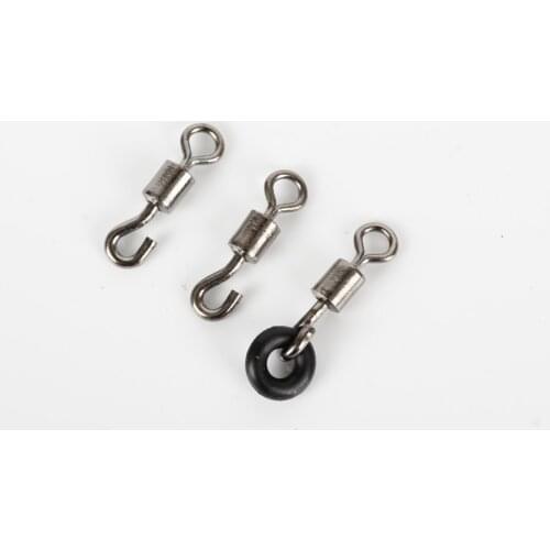 20pcs Opening 8 Shape Swivel Single Hook Swivel Pin High Quality Alloy Copper Solid Connector Rings Fishing Tackle Accessory