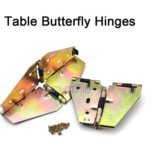 4PCS Folding Round Table Butterfly Hinges Dining Table Desk Folding Hinge Cross Hinge Cabinet Hardware Accessories GF434