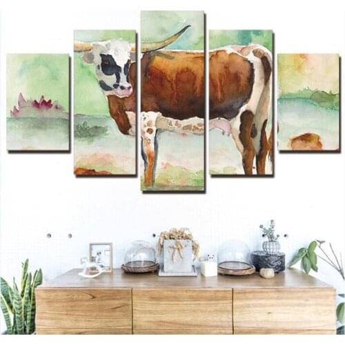 5pcs animal cow Diy Diamond Painting full square round diamond mosaic embroidery picture Of Rhinestone wedding decorationZP-2466