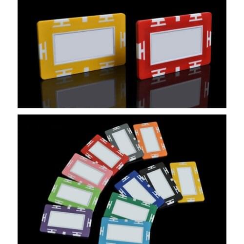 5pcs/lot Blank - Poker Chip Plaque Rectangle ABS Sheet iron no sticker