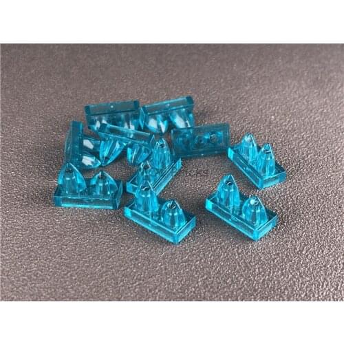 50pcs/lot MOC Bricks Tile, Modified 1 x 2 with 2 Teeth Vertical fit with 15209 DIY Building Blocks Toys for children Xmas gifts