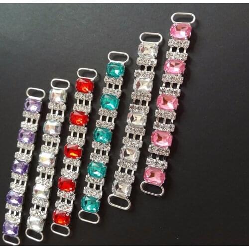 2018 Sale 90mm 3 1/2" Rhinestone Bikini Connector For Swimming Wear Shoe Cargo Buckle Straps Invitation Free Shipping 10pcs/lot