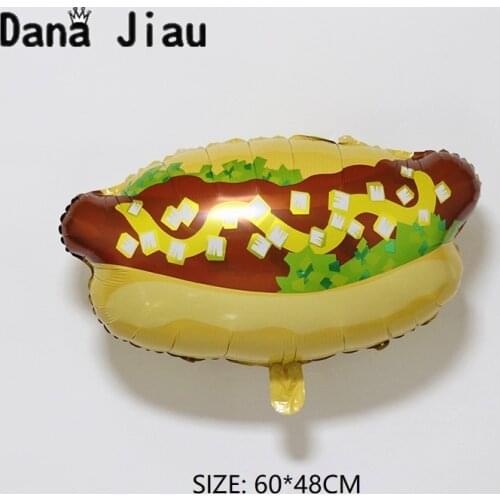Big Hot Dog Bread Balloons Happy Birthday Food Festival Decoration Cake Shop Holiday Inflatable Balloons Supplier