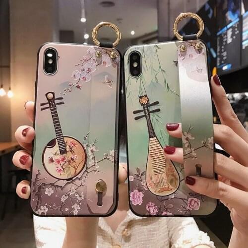 Wrist Strap Fitted Case For Xiaomi Redmi 4X K20 K30 Redmi Note 9 8 7 6 Pro 5 Mi 5X 6X 8 9 CC9 9T 9 Lite A3 Lite Poco X2 Cover