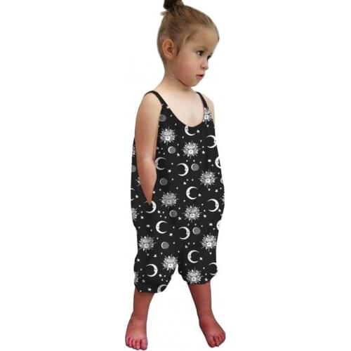 Kids Girls Jumpsuits Summer Baby Overalls Jumpsuit Soft Girls Sunsuits Outfit Clothes cute jumpsuit halter neck strap open back