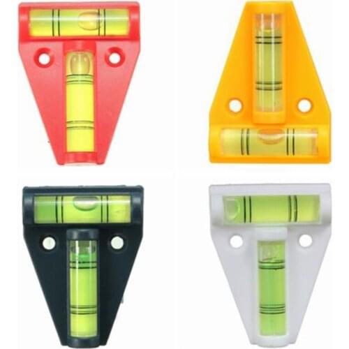 Spirit Level Measurement Instrument T-type Spirit Level Bubble Measuring Device Triangular Plastic Indicator for Car Use