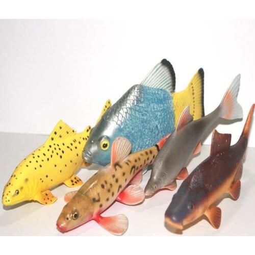PVC figure Doll model toyMarine model toys killifish salmon fish loach minnow 5pcs/set
