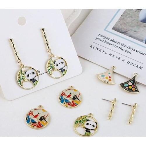 Geometry round/sector bamboo shape 30pcs/lot alloy drop oil charms diy jewelry earrings/necklace pendant accessory