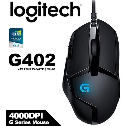Logitech G402 Gaming Mouse with 4000DPI High Speed Fusion Engine 32-BIT ARM Processor Gaming Mouse for Windows 7 8 10