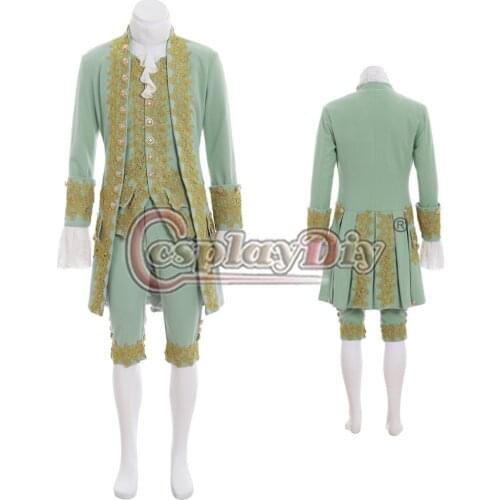 Cosplaydiy Custom Made 18th Century British Mens Cosplay Suit Retro Rococo Elegant Gothic Aristocrat Suit L320