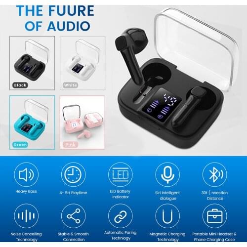 Fashion Tws Earphone Fone Bluetooth Earbuds E60 J6 with Power Display Mirror for Iphone Huawei