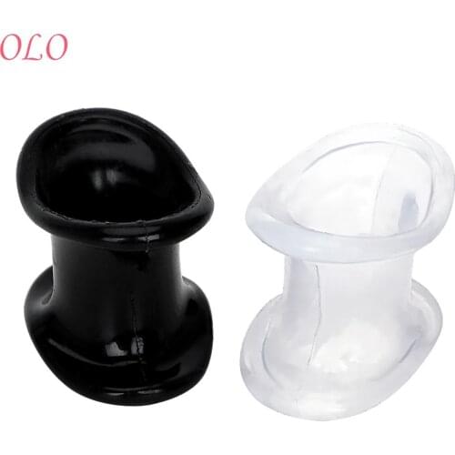 OLO Penis Sleeve Delay Ejaculation Scrotum Stretcher Sex Toys For Men Silicone Penis Ring Male Chastity Device