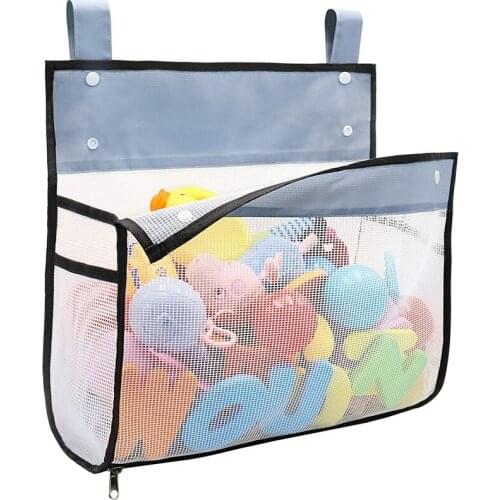 Greater Capacity Bath Toy Organizer, Extra Large Opening Bathroom Toy Holder, Bottom Zipper Bathtub Toy Storage Bag