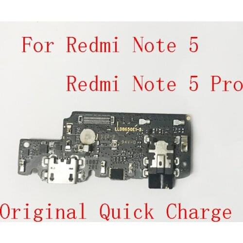 Original Charging Port USB Quick Charge Plug Dock Microphone Connector Flex Cable For Redmi Note 5 Note 5 Pro