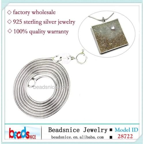 Beadsnice 925 sterling silver jewelry wholesale Italian 1mm snake chain 18inch silver necklace ID 28722