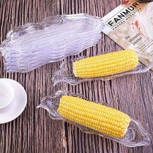 Plastic Corn Tray Barbecue Dish Tools Corn Fork Cutlery Corn Rack Flexible Fashionable Corn Tray Kitchen Storage Container