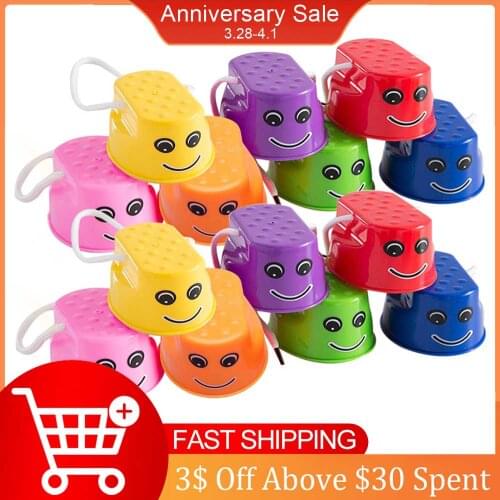 Portable Smile Face Walk Stilt Balance Sense Jumping Stilts Children Training for Children Early Learning Supplies