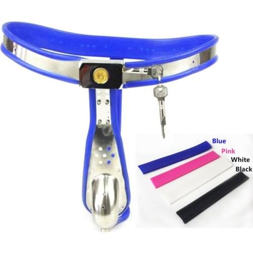 Stainless Steel T-type Chastity Pants Penis Bondage Arc Chastity Belt Lock Cage Male Chastity Device Sex Toys for Men G7-4-62