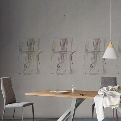 MASAR Simple modern scroll design custom murals study background wall paper living room dining room art wallpaper Book